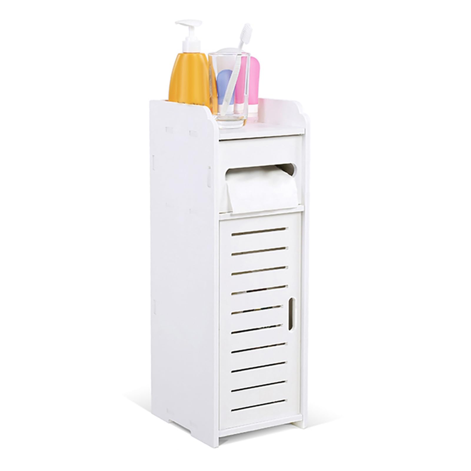 Gegong PVC bianco in legno in legno in plastica per bagno armadio da bagno mensola multiscale multi -strato saver per bagno usa la soluzione di stoccaggio della toilette organizzat