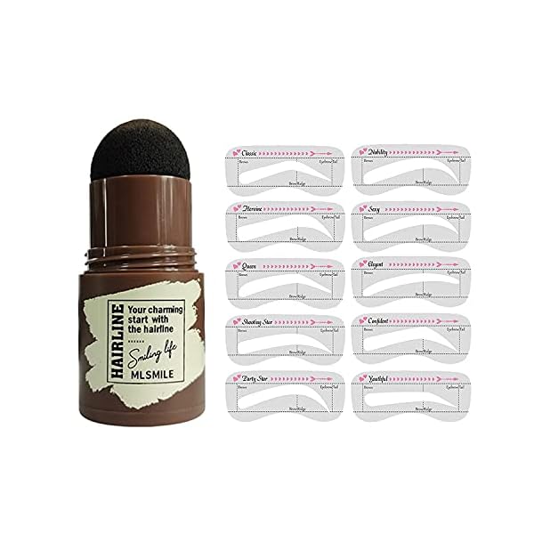 Eyebrow-Stamp-WaterproofBrow-Stamp-Shaping-Kit-Eyebrow-Definer-Professional-Eyebrow-Powder-Stamp-Eyebrow-Stamp-Women-Makeup-Tools-With-10-Reusable-Eyebrow-Stencils-Brown-Black Eyebrow Stamp Waterproof,Brow Stamp Shaping Kit Eyebrow Definer, Professional Eyebrow Powder Stamp, Eyebrow Stamp Women Makeup Tools with 10 Reusable Eyebrow Stencils (Brown-Black)