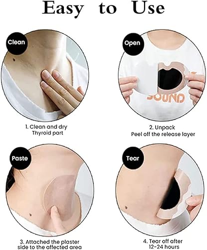 Miniatura 7 de SDASD Parche de ganglios linfáticos de glándula tiroidea, parche de drenaje linfático del cuello, parche de cuidado linfático de hierbas para