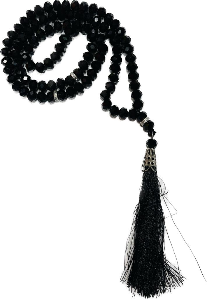 Tasbeeh Islamic Tassel Tasbih Crystal 99 Prayer Beads Eid Gift For Zikr And Dua Prayers Mala Prayer Beads Meditation Wrap Bracelet Natural Rhodochrosite Crystal Chakra Necklace