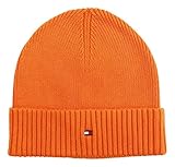Tommy Hilfiger Strickmütze Mütze Cotton Cashmere Beanie Orange One Size