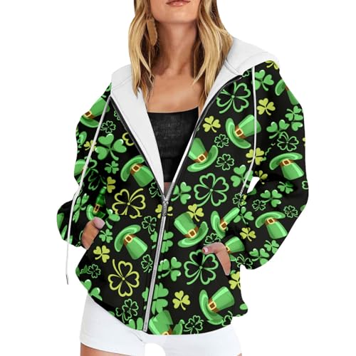 Sweat à capuche zippé imprimé coupe ample en polaire confortable pour homme et femme