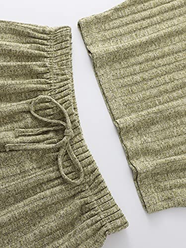 Image of SOLY HUX Women's Button Front Ribbed Knit Tank Top and Shorts Pajama Set Sleepwear Lounge Sets