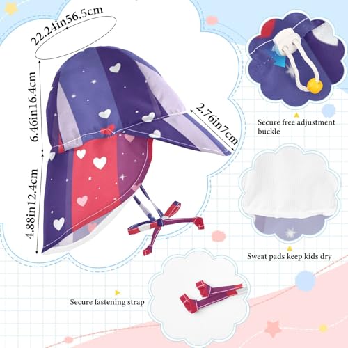 Infant Toddler & Kids Sunhat Boys Beach Bucket Hats Girl UPF 50+ Protection Wide Brim Traveling Swim Hat4
