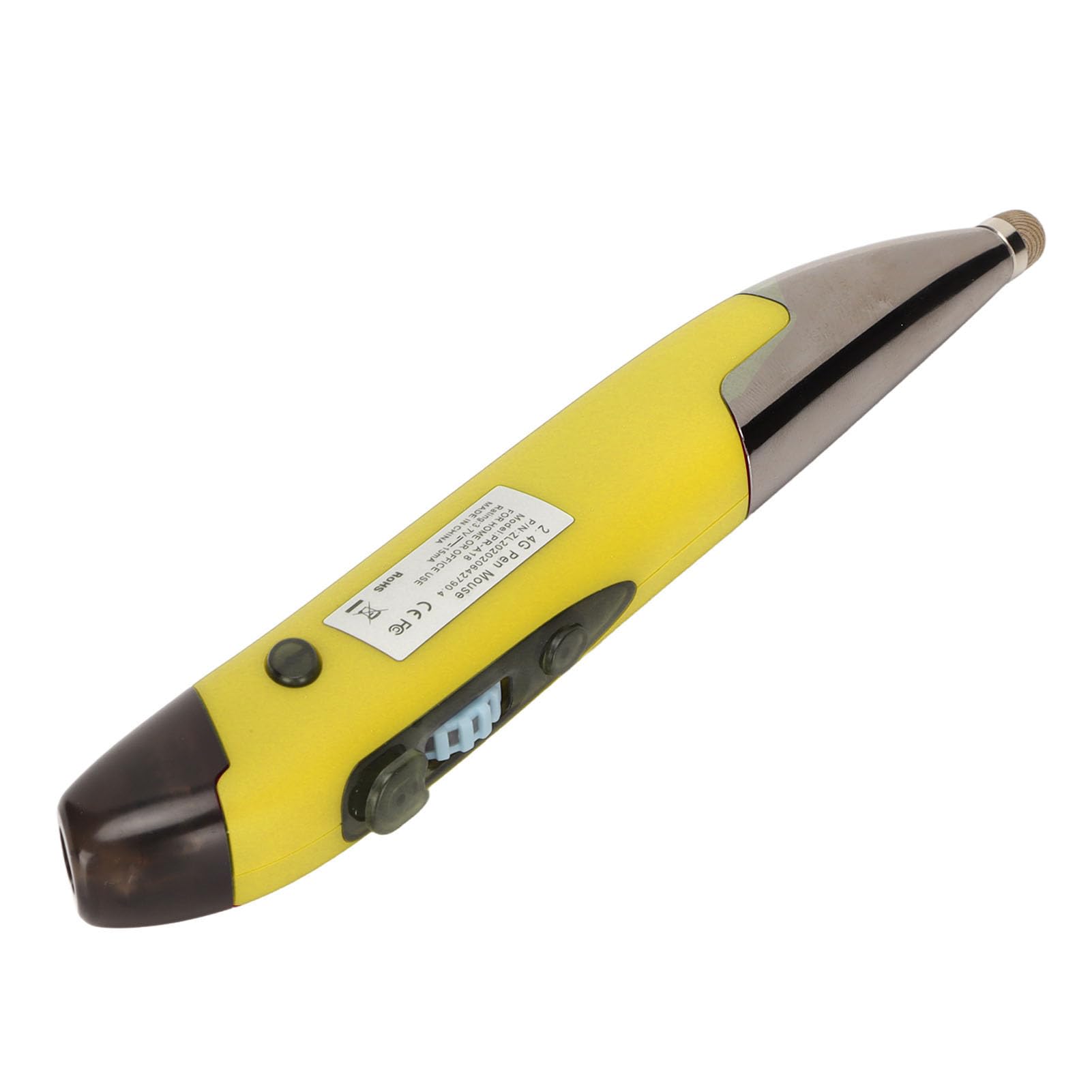 Ratón inalámbrico recargable de material ABS amarillo con Bluetooth y 2,4 G 8