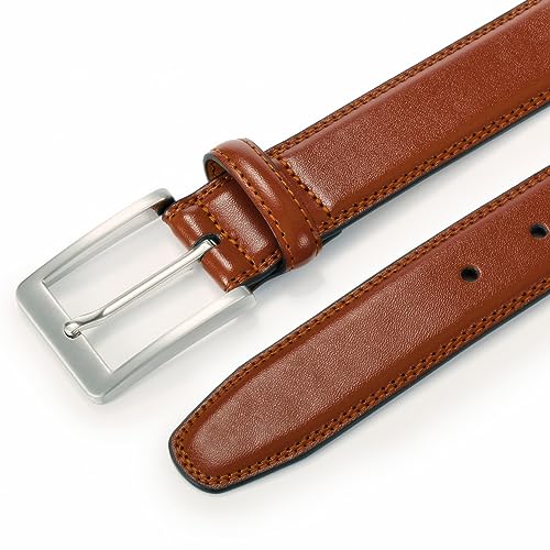 Image of XOUXOU Men's Casual Leather Jeans Belts Classic Work Business Dress Belt with Prong Buckle for Men