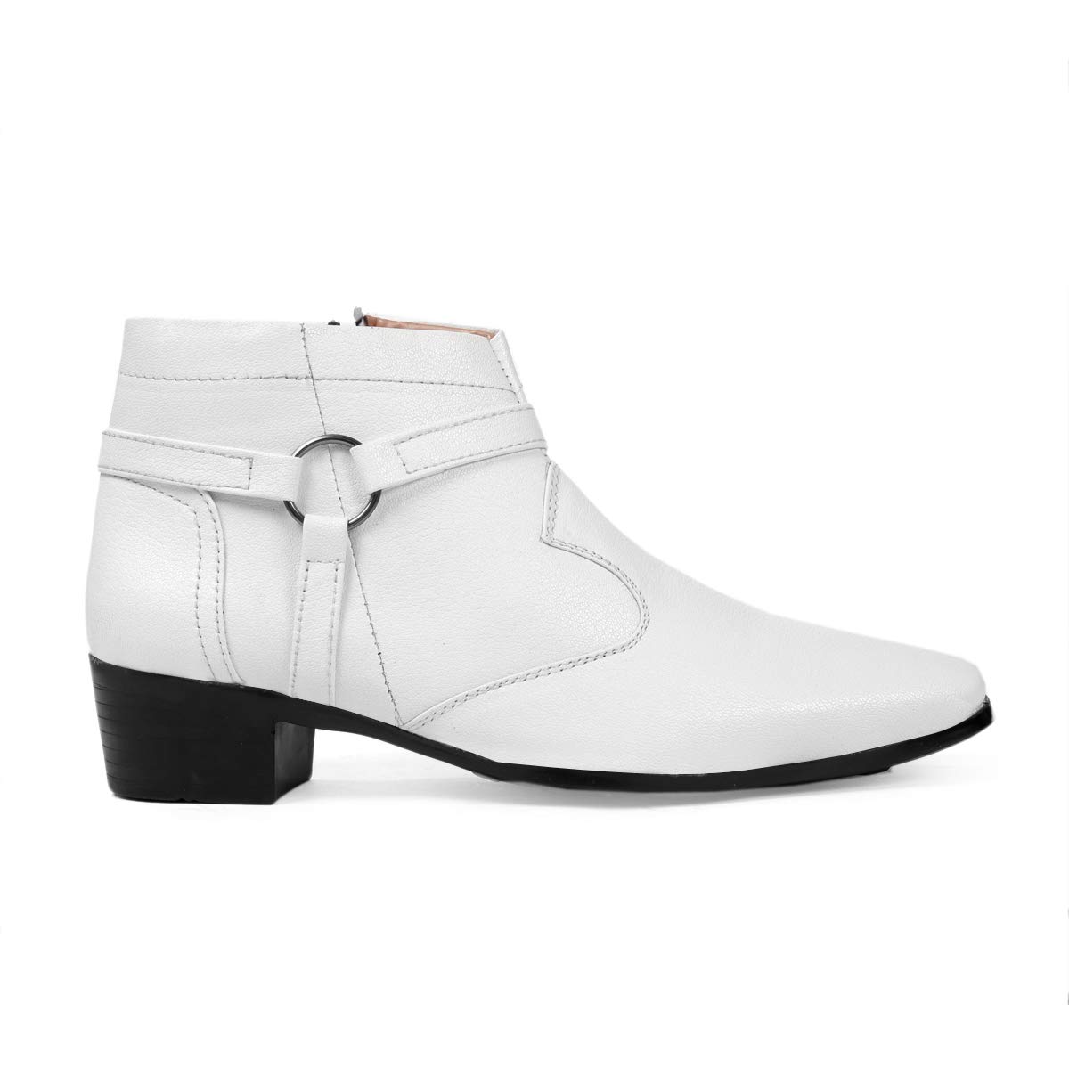 baxxico Men's 2 Inch Heel Height Increasing Formal Ring Buckle Zipper Boots-picture-57