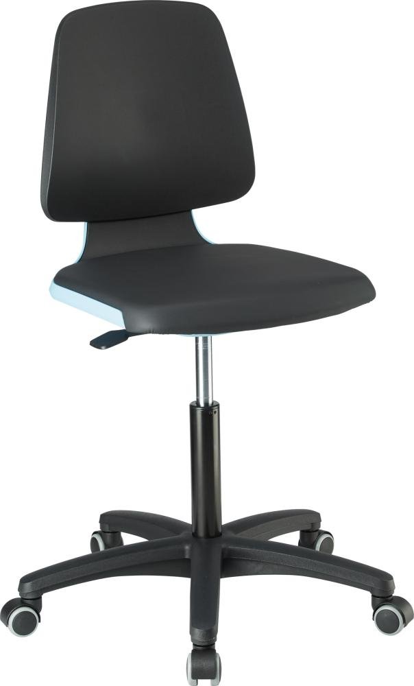 Labsit Silla de piel con ruedas color azul