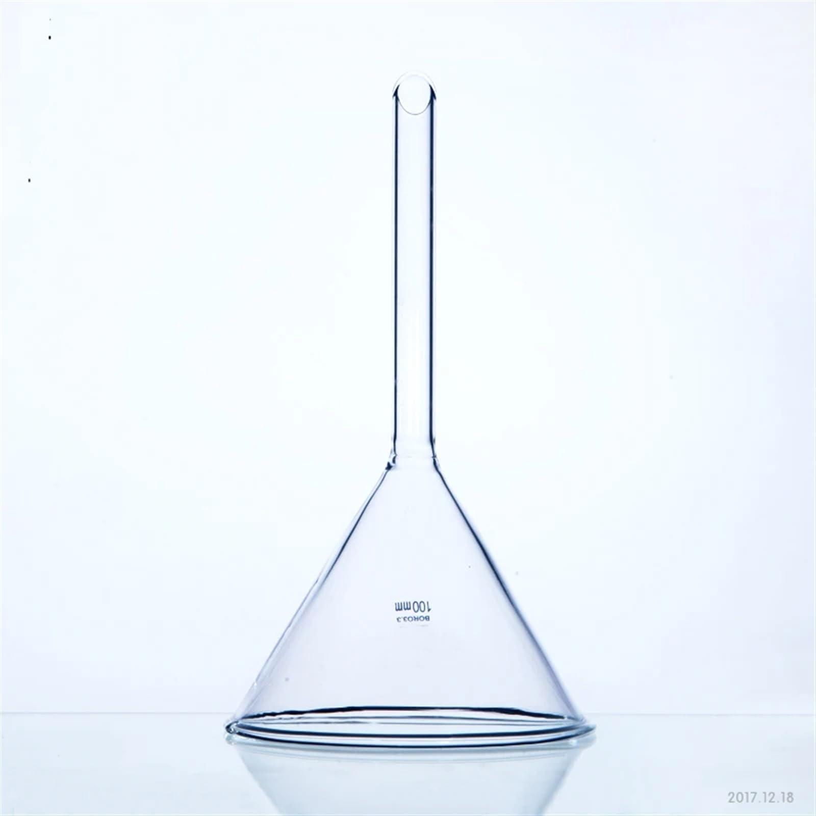 Imbuto in vetro triangolare da laboratorio, imbuto in vetro borosilicato spesso, attrezzatura da laboratorio(40mm)