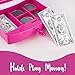 Pretend Play Pink Cash Register Toy - Learn & Play Shopping Kids Toys with Electronic Mic, Scanner, Calculator, Play Food, Fake Money and Basket