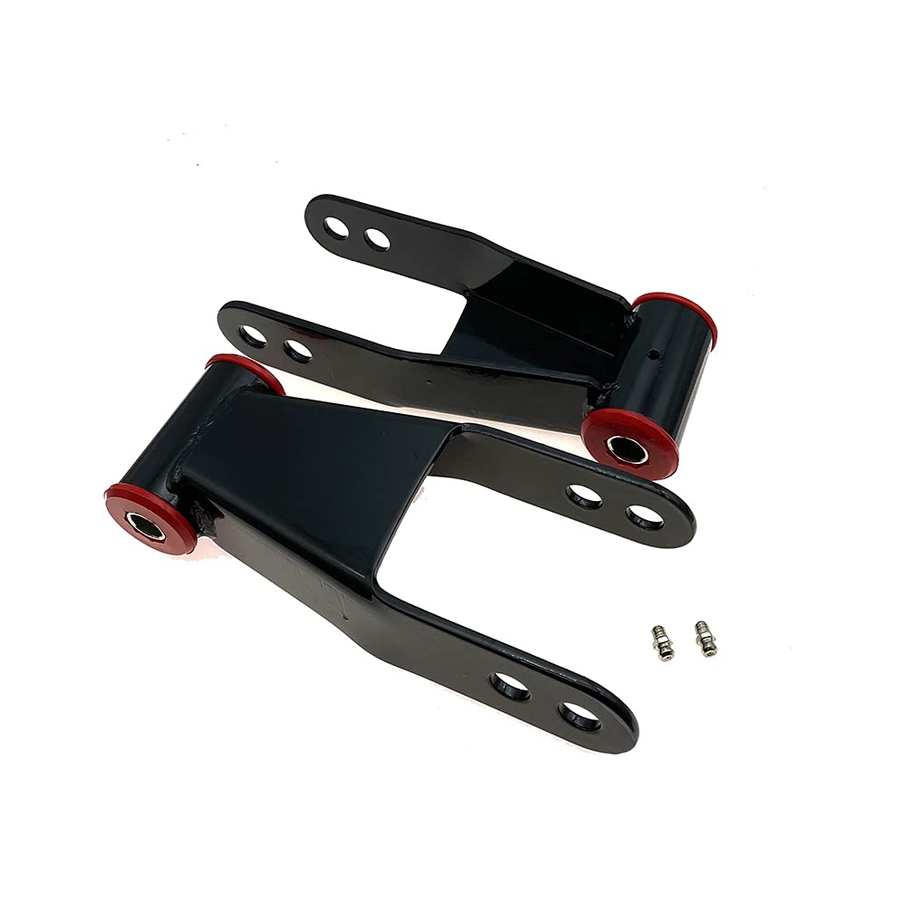 2 Inch Rear Drop Lowering Shackle Kit for Chevy Tahoe Silverado K1500 K2500 S10 GMC Yukon Sierra C1500 C2500 Ranger F-150 Replace 410520