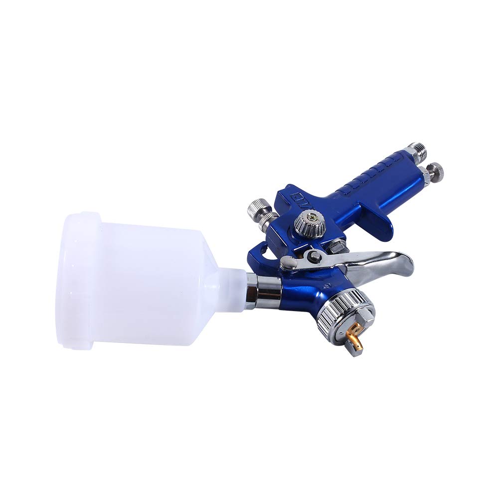 Wakects Mini -powietrzna Pistolet do Sprayu do Farby HVLP, Pneumatyczne Narzędzia Pneumatyczne o Niskim Ciśnieniu 0,8 Mm Dyszę 100 Ml z Regulowanymi 3 Pokrętłami do igieł Stali Nierdzewnej i Dysz,