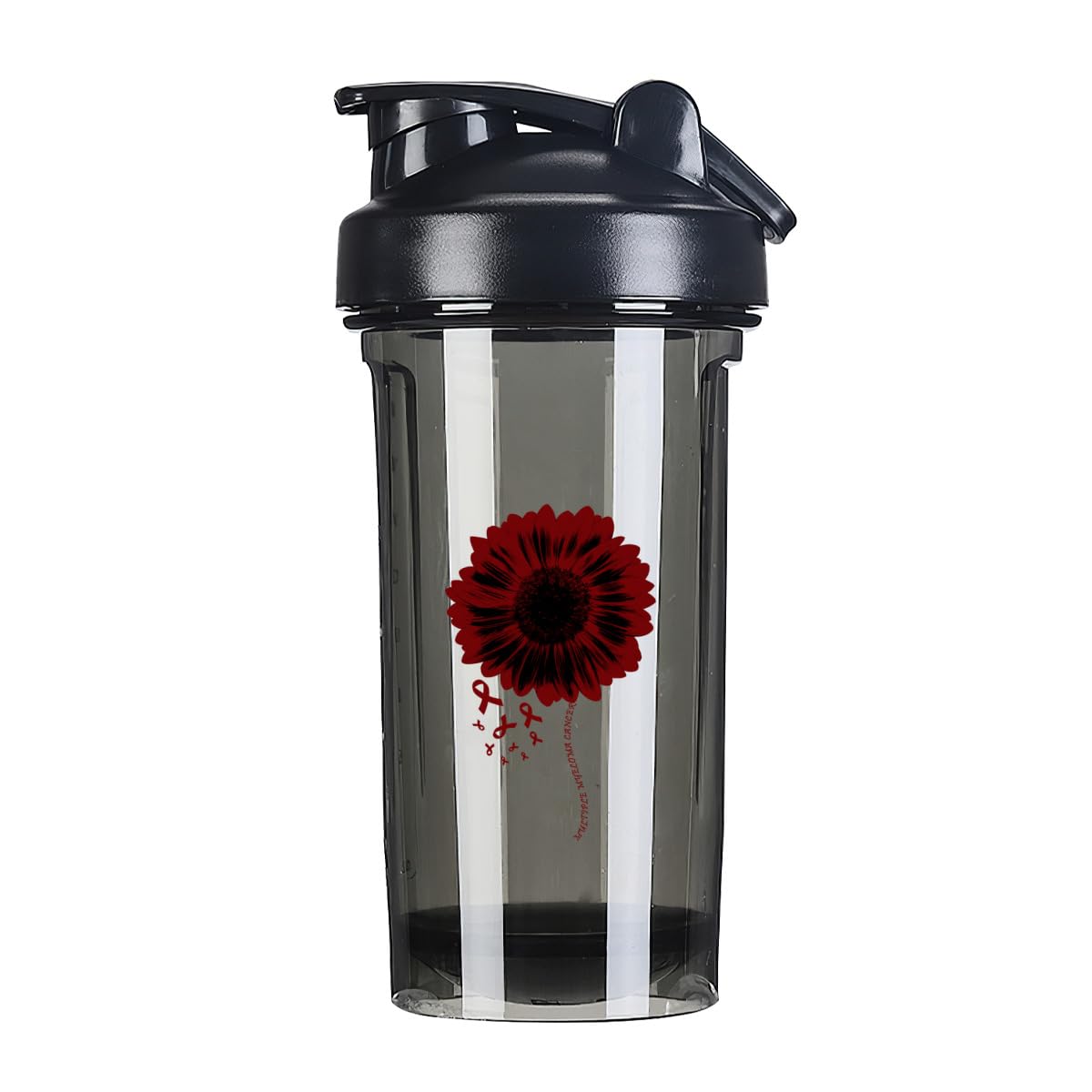 Multiple Myeloma Cancer Awareness 1 18 Ounce Shaker Bottle Drink Mixer Leak-proof Pre Workout Protein Shakes Meal Replacement Shakes Bottles 500ML/18 Oz Black&-1&-1-1