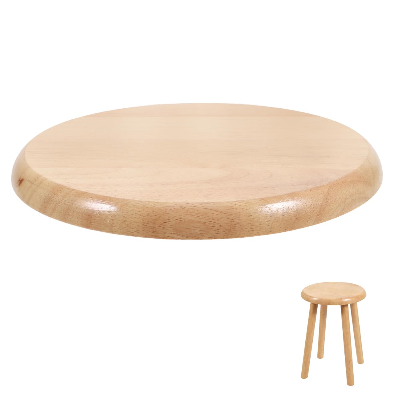Veemoon Round Wooden Stool Seat Replacement Heavy Duty Bar Chair Seat Board Solid Wood Stool Top, Smooth Touch Small Chair Pads for Bars, Dining, Home