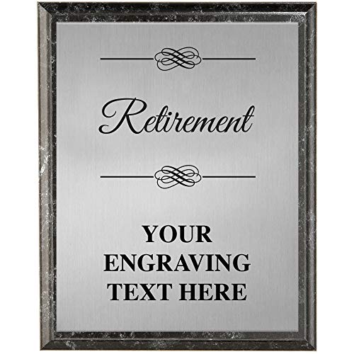 Crown Awards Corporate Employee Recognition Plaques - 8 x 10 Retirement Etched Recognition Trophy Plaque Award Prime