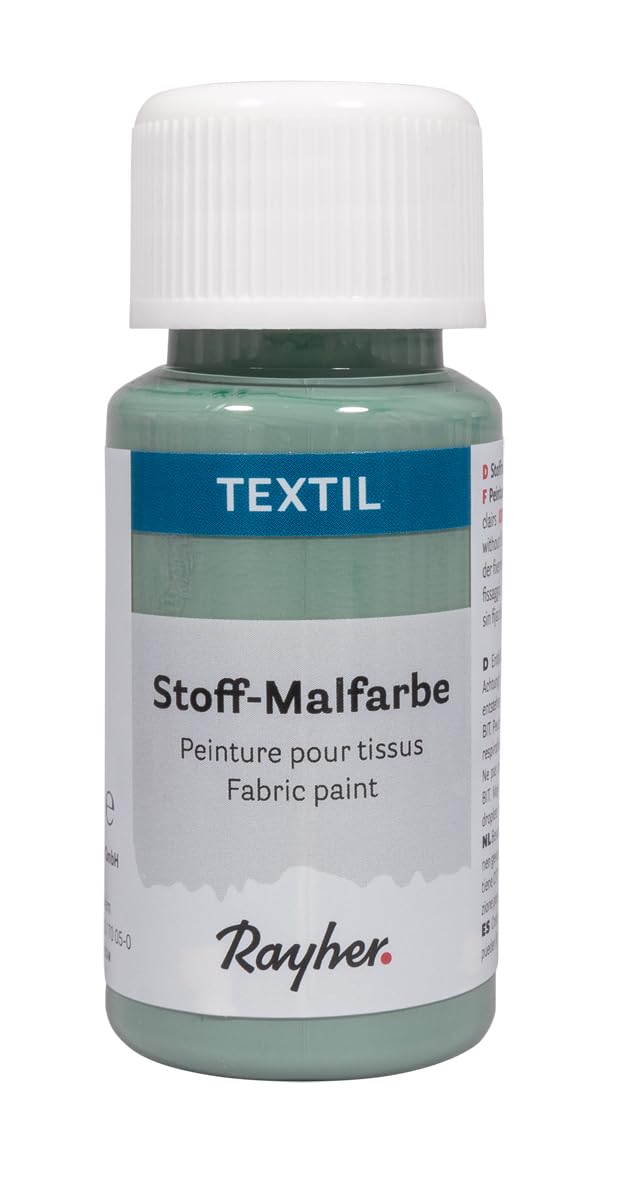 Rayher Textil Fabric Paint, Acrylic Paint FL. 50 ml, Sage, 35062450