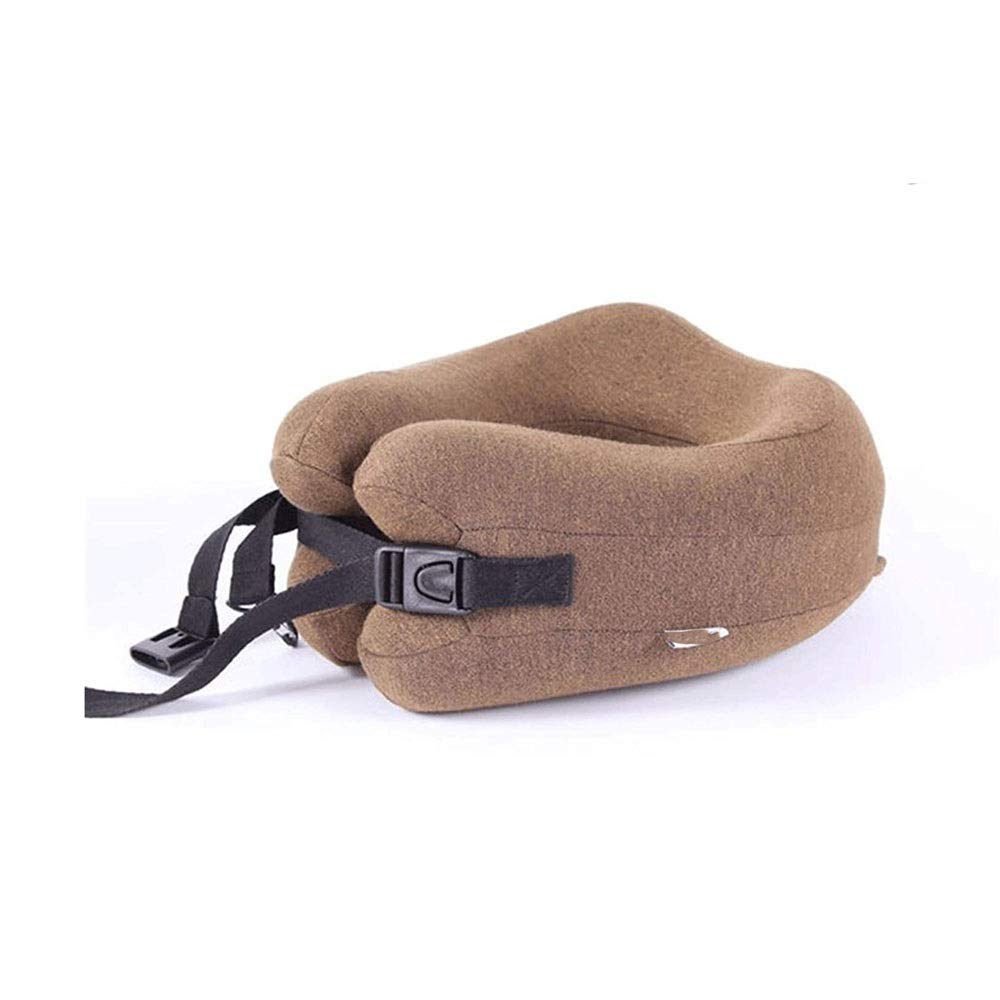 Kit per il sonno del cuscino del collo - Cuscino da viaggio in memory foam al 100%, borsa per il trasporto compatta, cuscino per il volo dell'aeroplano a forma di U, supporto per la testa a 360 gradi