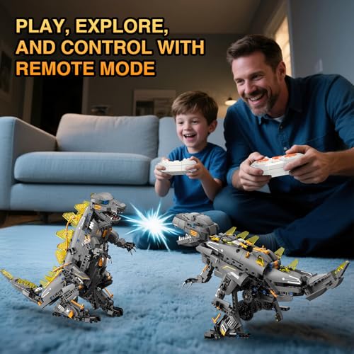 Sunrad 5 in 1 STEM Robot Building Kit, 935Pcs APP & Remote Control Robot Toys for Kids Age 8-14+, Engineering Technic Coding Robotic, Build RC Robots Set Science Educational Toy Gift for Boys Girls - Image 7