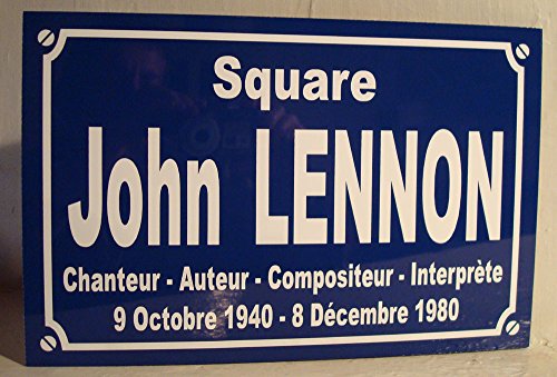 Noir & Mat Sérigraphie John-Lennon The Beatles Plaque de Rue création Collector Edition limitée Cadeau Original - Les Beatles, Paul McCartney, John Lennon, RIngo Starr, George Harrison Noir & Mat Sérigraphie John-Lennon The Beatles Plaque de Rue création Collector Edition limitée Cadeau Original – Image 5