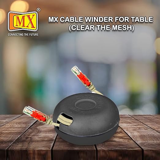 Image of MX Tangle-Free Cable Winder Compact Retractable Cord Organizer for Earphones, USB & Charging Cables Tangle-Free Cable Management for Home, Office & Travel Pack of 2 Cable Organizer for Electronics