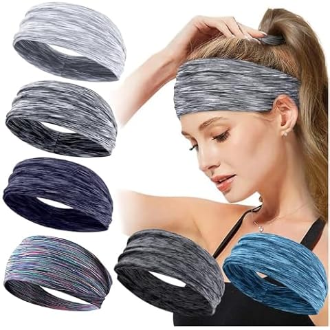 Wyy 6pcs Non-Slip Sports Headband Set Cover