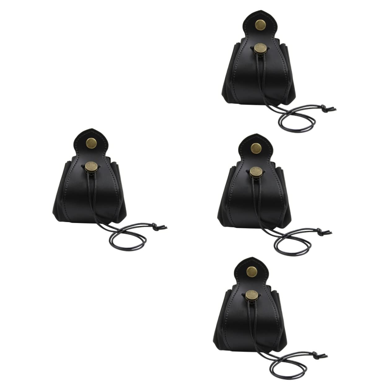 Garneck 4 Pezzi Custodia Per Dadi Viaggio Polvere Custodia Borsa e Vassoio Per Dadi Segnale Piccolo Sacchetto Di Perline Di Gioco Compatto Buste Gioco Marsupio Vassoio Pelle