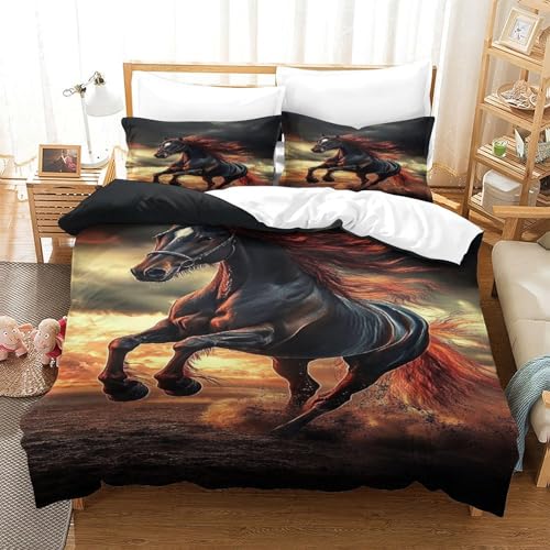 Parure de lit cheval impression 3D de qualité supérieure 200x200 - 3