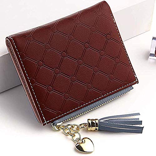 Image of Valentoria Womens Wallet Cute Elegant Long Slim Card Holder Case Minimalist Coin Purse Thin Tassels Zip Clutch Wallets for Girls Ladies | Cute