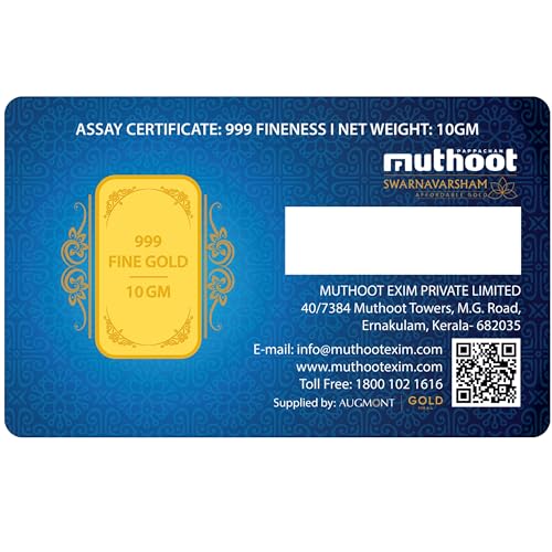 Muthoot Pappachan Swarnavarsham 24K (999) Yellow Gold Bar 10 Gm - Image 7
