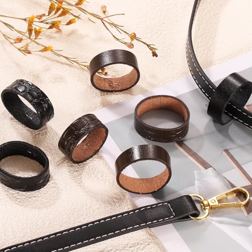 uxcell Leather Belt Loop Keeper Belt Straps Ring Replacement Strap Holder Wide Belt Retainer4