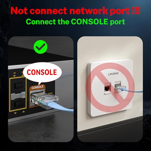 Image of Console Cable RJ45 to USB, Console Cable，USB Console Cable with FT232 Chip Compatible with Cisco,HP,NETGEAR,Huawei,Routers /Switches for Laptop in Linux,Windows, Mac