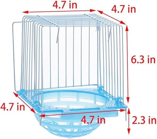 Miniatura 5 de Paquete de 4 nidos para eclosionar pájaros, jaula canaria, nido de cría de loros, cuenco de refugio de perlas con partición de alambre de púas