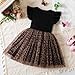 NNJXD Little Girl Casual Leopard Printed Tulle Dress Toddler Girls Kids Clothes 2129 Black Size(6Y) 5-6 Years
