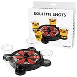 Funwares Roulette Shots - Fun and Interactive Party Game for All Occasions, Perfect for Home Parties, Holidays, and Special Events, Includes Shot Glasses