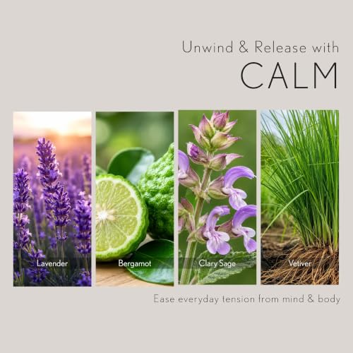 Image of TARA Spa Therapy Calm Body & Massage Oil - Premium Organic Oil for Stress Relief & Relaxation, 100% Pure Essential Oils, Lavender, Mandarin & Chamomile, 4 oz