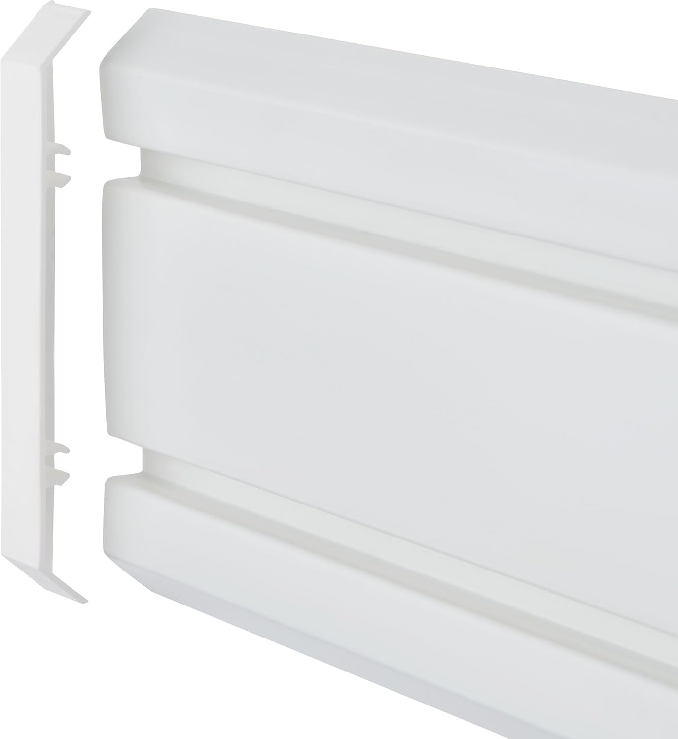 TRINITY 7-Piece Wall Mounted Storage Track System, Garage & Tool Organization Set with 2 PVC 28" Panels and 5 Hooks, Up To 150 Lbs Per Panel, White