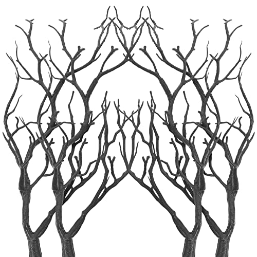 Lifkome Artificial Antler Dried Tree Branches 13.76'' Art Witch Antler Branch Decorative Plant Twigs Plastic Dry Branches Decor For Wedding Halloween Party Home Supplies Black 4Pcs #TOP9