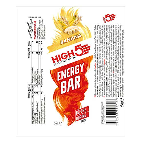 HIGH5 Energy Bars - High Carb Energy Bars for Running, Cycling & Hiking - Vegan Oat Bars with Real Fruits - Healthy Snacks for Adults - Snack Bars Multipack for Training & Racing (12x55g, Banana) - Image 3