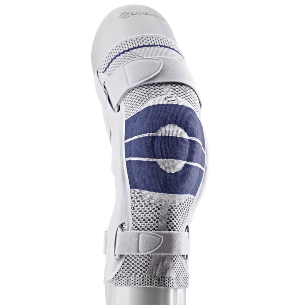 Bauerfeind GenuTrain S Pro, Soporte de Rodilla con Función Protectora, Izquierdo, Gris, Talla 7