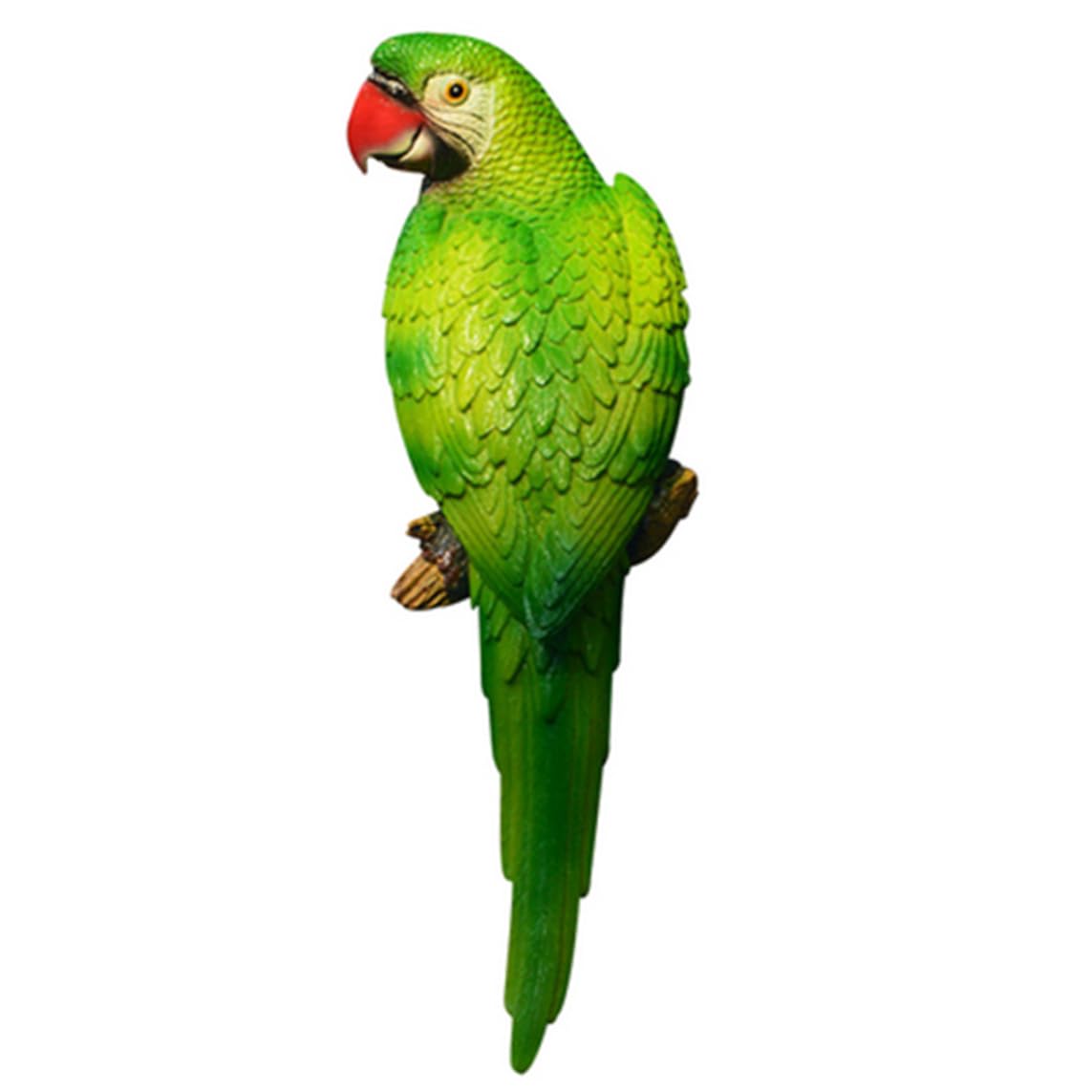 CAKEEYUM Garden Parrot Statue Resin Tree Hanging Parrot Sculpture Decorative Bird FigurineHanging Statue Decorative Garden Sculpture Wall Hanging Simulation Resin Parro