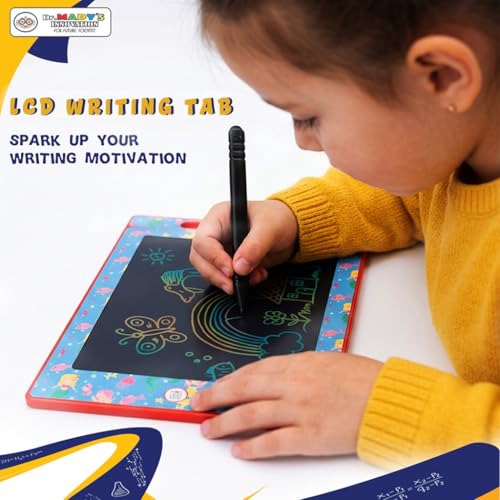 Image of Dr. MADY'S LCD Writing Tablet 8.5-Inch (3-Color Screen) | Reusable Drawing & Writing Pad for Kids | Reusable Digital Slate Drawing Tab |Erasable Writing Board for Kids Aged 3-10-12
