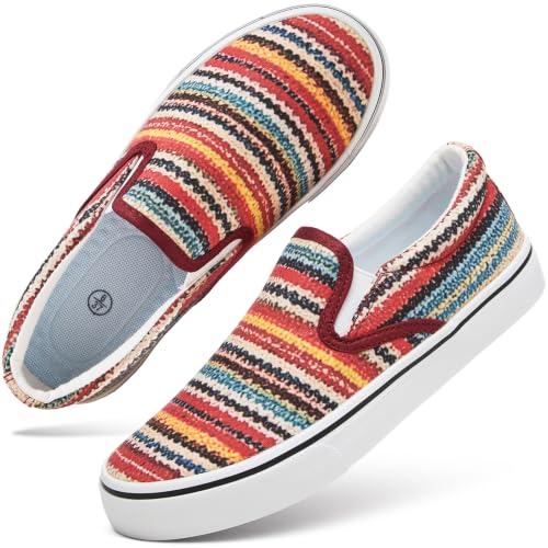 Image of Women's Canvas Slip On Sneakers Non Slip Loafers