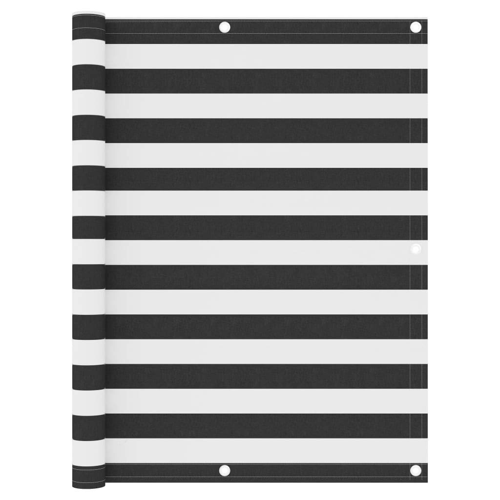 vidaXL Balcony Screen Anthracite and White 120x400 cm Oxford Fabric — image 1