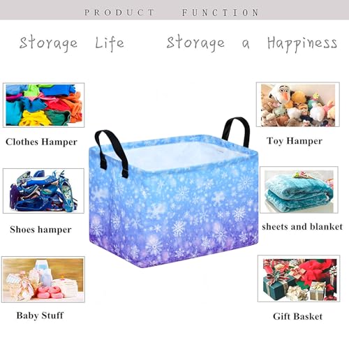 Image of Christmas Gift Storage Basket Rectangle Storage Organizer for Nursery Hamper Home Bedroom Laundry Hamper Shelf Baskets.