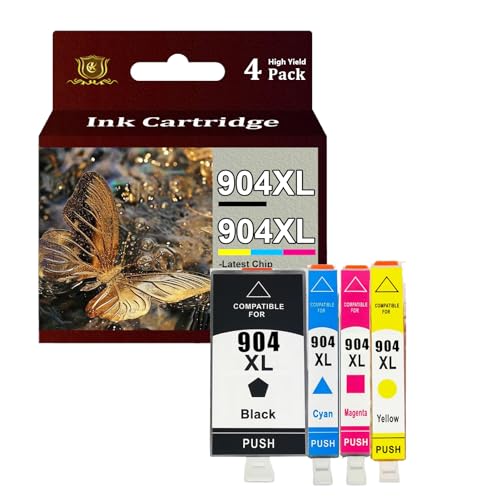 Tinta Y Tóner, Office Product ADFZAT Cartuchos De Tinta 904XL Recambio para Cartuchos De Tinta para HP 904XL 904 XL Funcionan Impresoras para HP OfficeJet Pro 6970