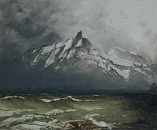 Impression sur toile de la Norvège du Nord par Peder Balke 60x90 cm