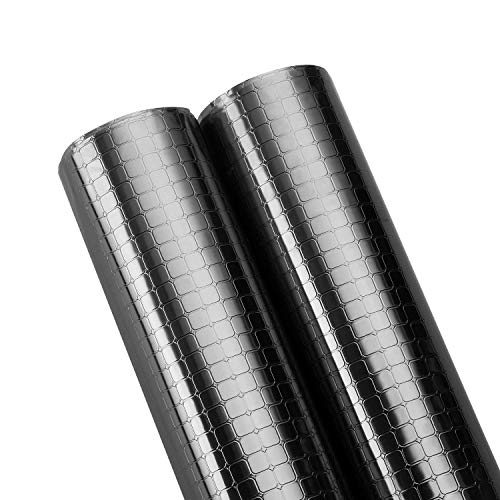 Sonnenschutzfolie Fensterfolie PVC-Spiegelfolie Ohne Klebstoff selbstklebende Hitzeschutzfolie UV-Schutzfolie Transparente Folie Kratzfest Sichtschutzfolie für Fenster Balkonfenster 75x300CM--Schwarz