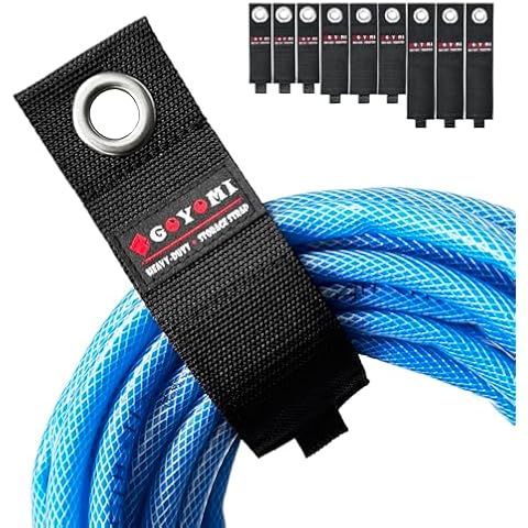 9 Pack Heavy Duty Storage Straps, Hook and Loop Extension Cord Holder Organizer, All-purpose Nylon Straps, Cable Straps for Cord, Cable, Hose, Rope, RV, Garage Storage & Organization, Assorted Sizes Cover