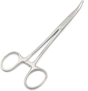LAJA Imports 1 Pcs 6-inch Locking Clamp Curved Tip Fish Hook Remover Stainless Steel
