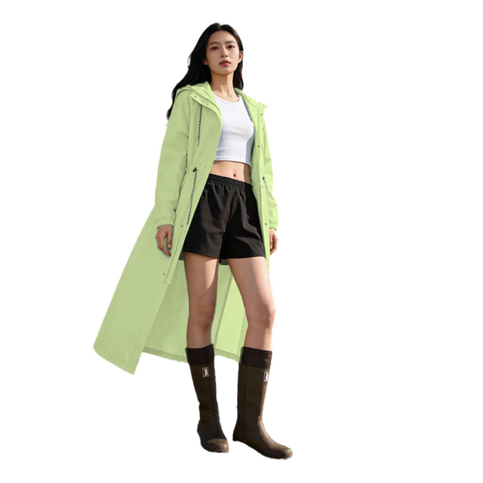 JUSHZ Giacche impermeabili poncho antipioggia mantella mantellina pioggia | Impermeabile adulto bici uomo trekking donna Spesso Lungo Viaggio Escursionismo Portatile